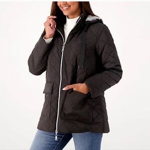 Nuage Jersey Lining and Hood Quilted Jacket Nwt